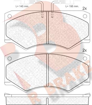 R Brake RB0563 - Bremžu uzliku kompl., Disku bremzes adetalas.lv