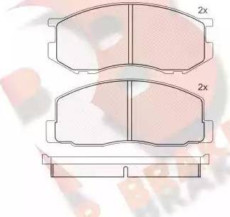 R Brake RB0523 - Bremžu uzliku kompl., Disku bremzes adetalas.lv