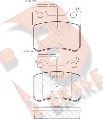 R Brake RB0691 - Bremžu uzliku kompl., Disku bremzes adetalas.lv