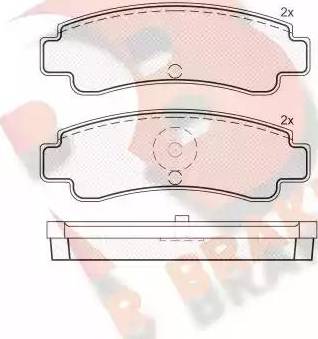 R Brake RB0805 - Bremžu uzliku kompl., Disku bremzes adetalas.lv