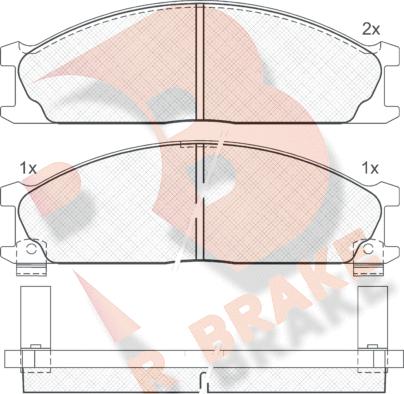 R Brake RB0885 - Bremžu uzliku kompl., Disku bremzes adetalas.lv