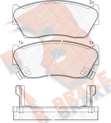 R Brake RB0882 - Bremžu uzliku kompl., Disku bremzes adetalas.lv