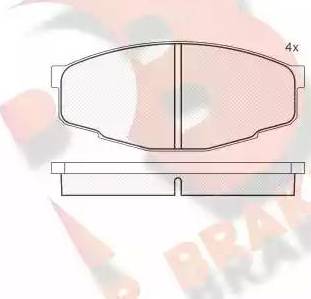 R Brake RB0353 - Bremžu uzliku kompl., Disku bremzes adetalas.lv