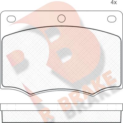 R Brake RB0259 - Bremžu uzliku kompl., Disku bremzes adetalas.lv