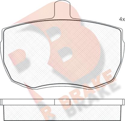 R Brake RB0230 - Bremžu uzliku kompl., Disku bremzes adetalas.lv