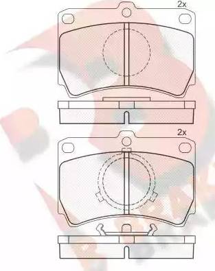 R Brake RB0756 - Bremžu uzliku kompl., Disku bremzes adetalas.lv