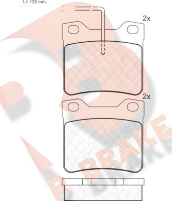 R Brake RB0787 - Bremžu uzliku kompl., Disku bremzes adetalas.lv