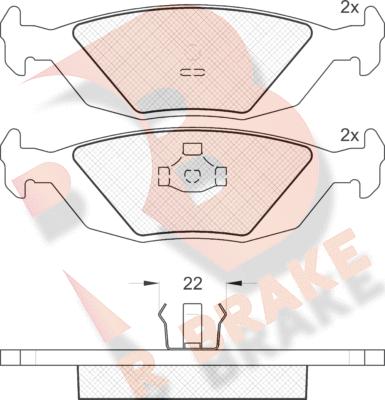 R Brake RB0775 - Bremžu uzliku kompl., Disku bremzes adetalas.lv