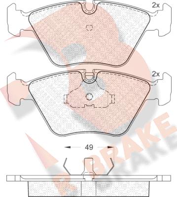 R Brake RB0773 - Bremžu uzliku kompl., Disku bremzes adetalas.lv