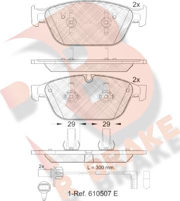 R Brake RB1994 - Bremžu uzliku kompl., Disku bremzes adetalas.lv