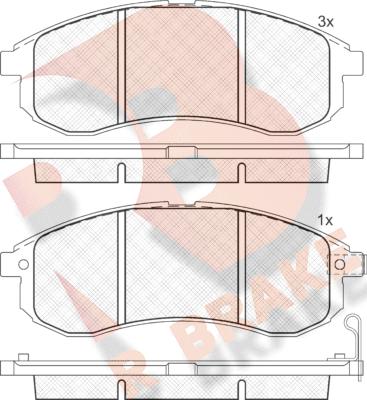 R Brake RB1507 - Bremžu uzliku kompl., Disku bremzes adetalas.lv