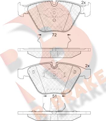 R Brake RB1577 - Bremžu uzliku kompl., Disku bremzes adetalas.lv