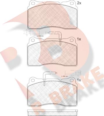 R Brake RB1647 - Bremžu uzliku kompl., Disku bremzes adetalas.lv