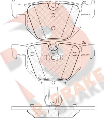 R Brake RB1684 - Bremžu uzliku kompl., Disku bremzes adetalas.lv