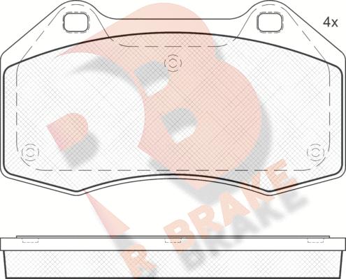 R Brake RB1679 - Bremžu uzliku kompl., Disku bremzes adetalas.lv