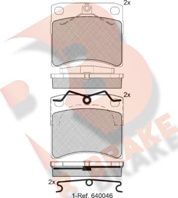 R Brake RB1168 - Bremžu uzliku kompl., Disku bremzes adetalas.lv