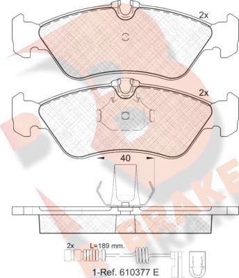 R Brake RB1103-203 - Bremžu uzliku kompl., Disku bremzes adetalas.lv