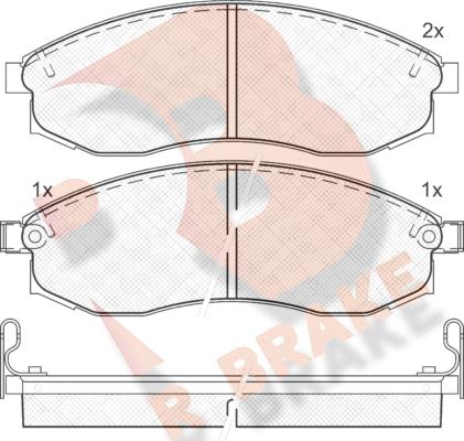 R Brake RB1179 - Bremžu uzliku kompl., Disku bremzes adetalas.lv