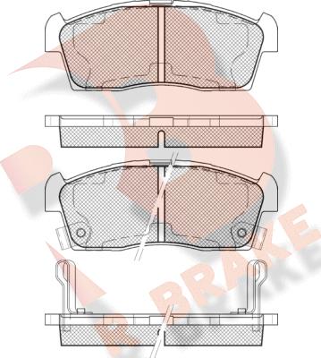 R Brake RB1833-203 - Bremžu uzliku kompl., Disku bremzes adetalas.lv