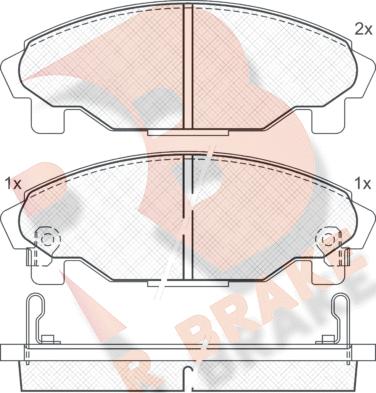 R Brake RB1340 - Bremžu uzliku kompl., Disku bremzes adetalas.lv