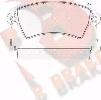 R Brake RB1365 - Bremžu uzliku kompl., Disku bremzes adetalas.lv