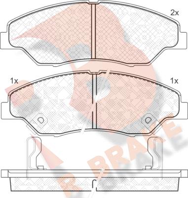 R Brake RB1370 - Bremžu uzliku kompl., Disku bremzes adetalas.lv