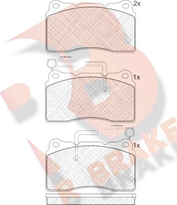 R Brake RB1279 - Bremžu uzliku kompl., Disku bremzes adetalas.lv