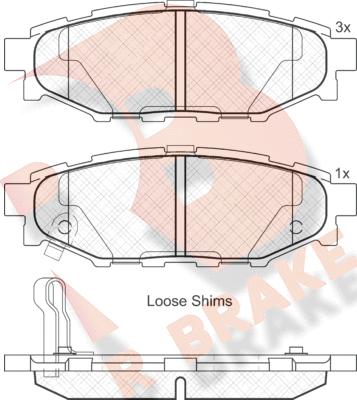 R Brake RB1759 - Bremžu uzliku kompl., Disku bremzes adetalas.lv