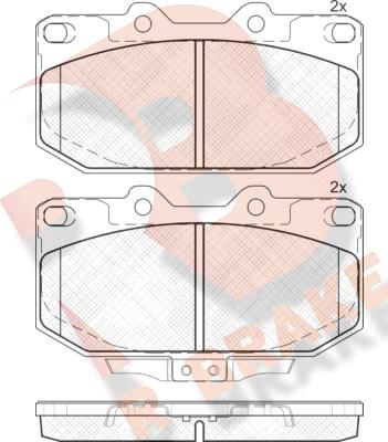 R Brake RB1755 - Bremžu uzliku kompl., Disku bremzes adetalas.lv