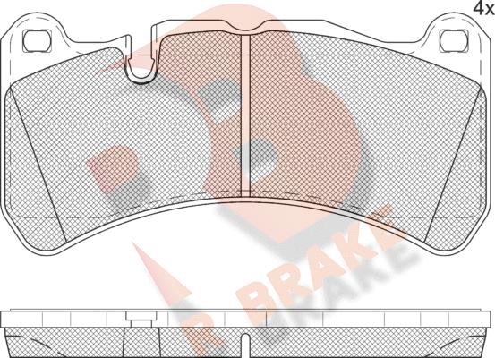 R Brake RB2260 - Bremžu uzliku kompl., Disku bremzes adetalas.lv