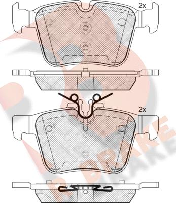 R Brake RB2214 - Bremžu uzliku kompl., Disku bremzes adetalas.lv