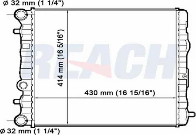 REACH 1.40.14859.523 - Radiators, Motora dzesēšanas sistēma adetalas.lv