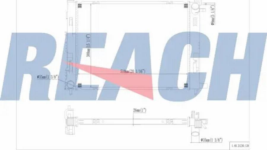 REACH 1.40.21230.126 - Radiators, Motora dzesēšanas sistēma adetalas.lv