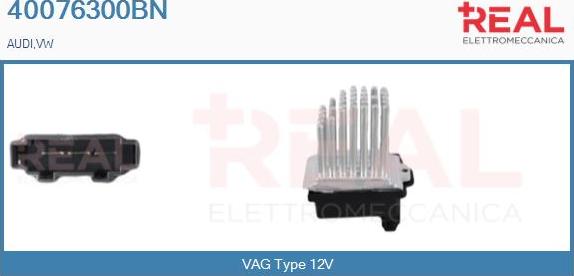 REAL 40076300BN - Rezistors, Salona ventilators adetalas.lv