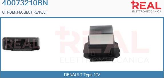 REAL 40073210BN - Rezistors, Salona ventilators adetalas.lv