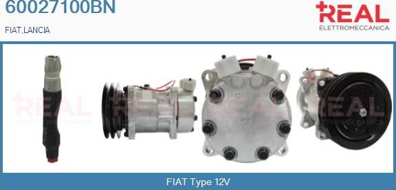 REAL 60027100BN - Kompresors, Gaisa kond. sistēma adetalas.lv