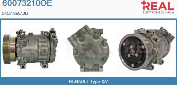 REAL 60073210OE - Kompresors, Gaisa kond. sistēma adetalas.lv
