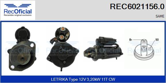 RECOFICIAL REC6021156.0 - Starteris adetalas.lv