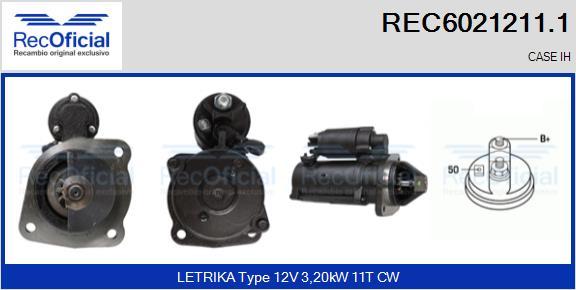 RECOFICIAL REC6021211.1 - Starteris adetalas.lv