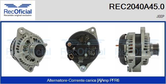 RECOFICIAL REC2040A45.0 - Ģenerators adetalas.lv