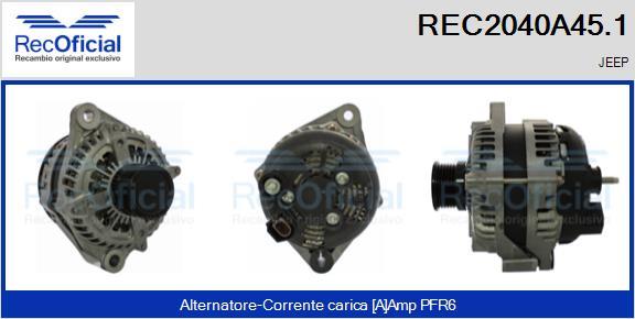 RECOFICIAL REC2040A45.1 - Ģenerators adetalas.lv