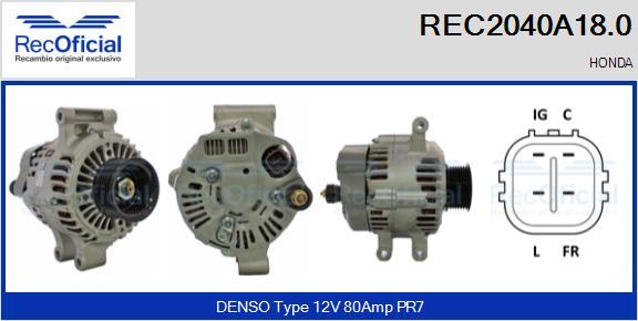 RECOFICIAL REC2040A18.0 - Ģenerators adetalas.lv