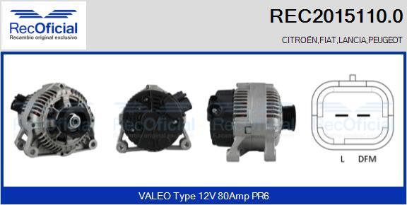 RECOFICIAL REC2015110.0 - Ģenerators adetalas.lv