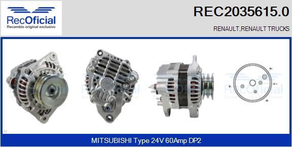 RECOFICIAL REC2035615.0 - Ģenerators adetalas.lv