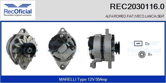 RECOFICIAL REC2030116.0 - Ģenerators adetalas.lv