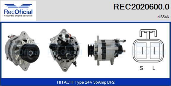 RECOFICIAL REC2020600.0 - Ģenerators adetalas.lv