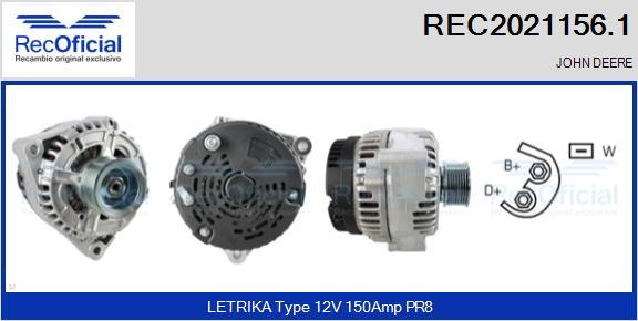 RECOFICIAL REC2021156.1 - Ģenerators adetalas.lv