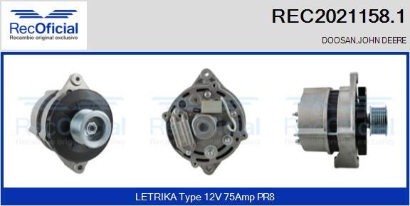 RECOFICIAL REC2021158.1 - Ģenerators adetalas.lv