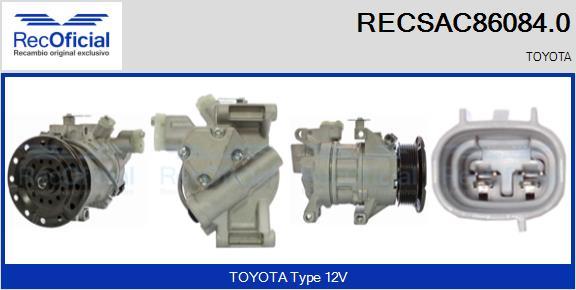 RECOFICIAL RECSAC86084.0 - Kompresors, Gaisa kond. sistēma adetalas.lv