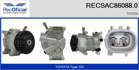 RECOFICIAL RECSAC86088.0 - Kompresors, Gaisa kond. sistēma adetalas.lv